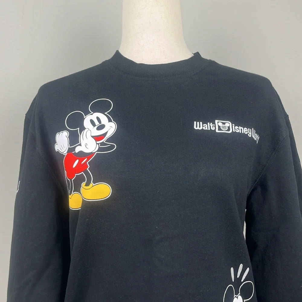 Walt Disney World‎ Unisex Black Crewneck Mickey Mouse Sweatshirt SZ S